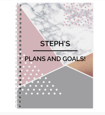 Personalised Geometric A5 Notebook