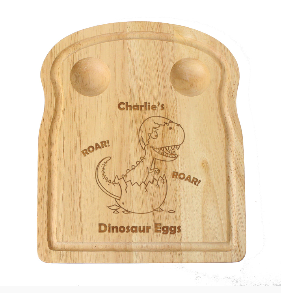 Personalised Dinosaur Egg & Toast Board