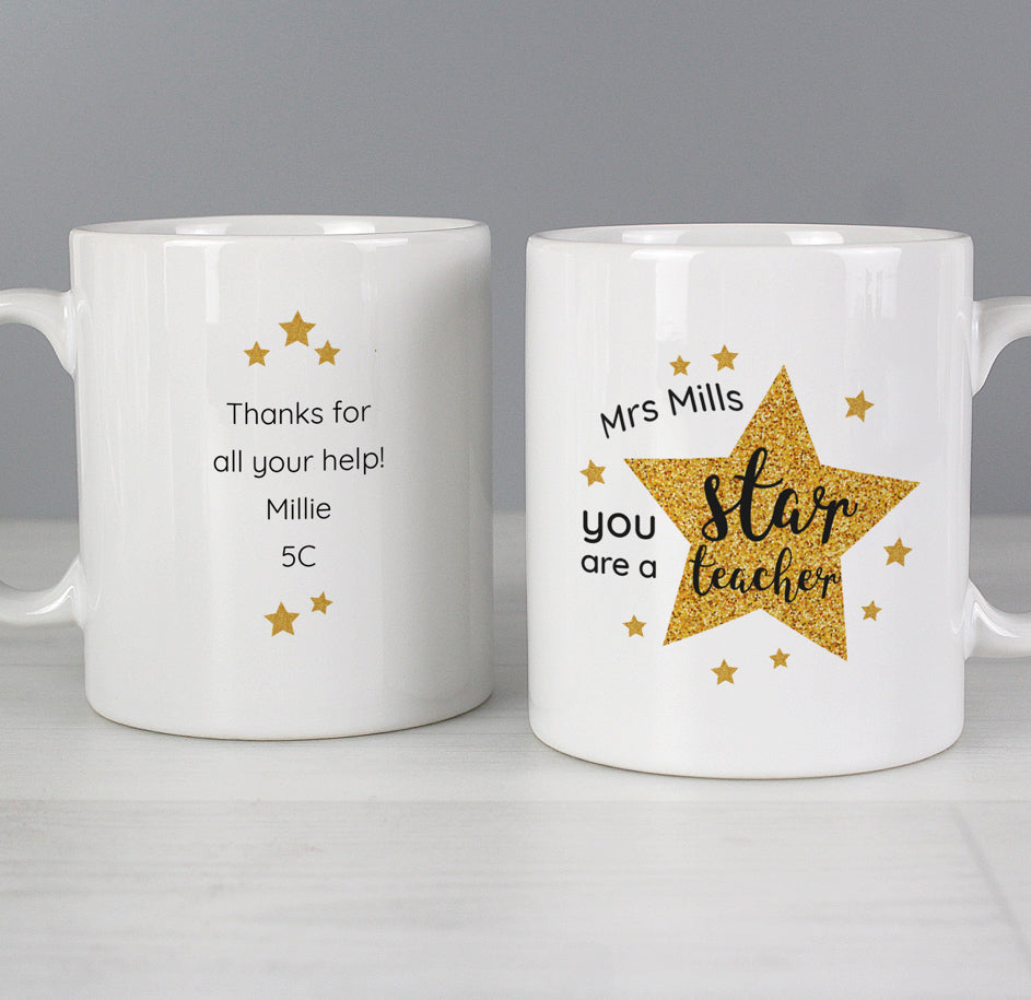 Personalised Star Teacher's Mug