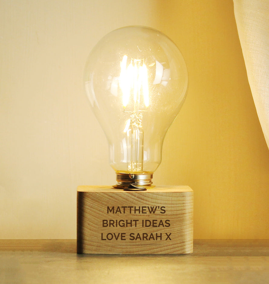 Personalised Message LED Bulb Table Lamp