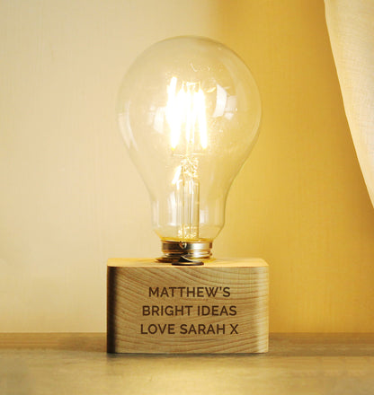 Personalised Message LED Bulb Table Lamp