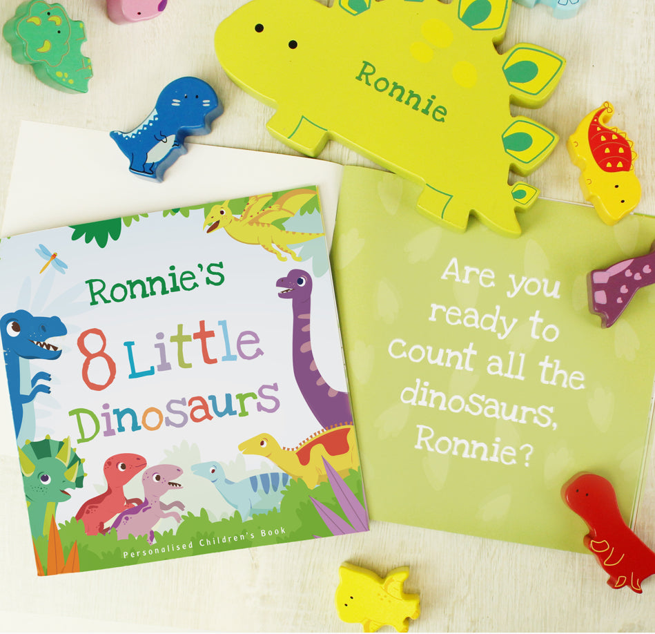 Personalised Dinosaur Book & Stacking Toy