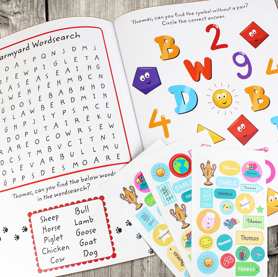 Personalised Activity Book with Stickers