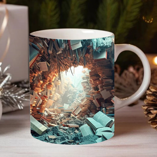 3D Design Book Mug