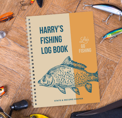 Personalised A5 Fishing Log Book