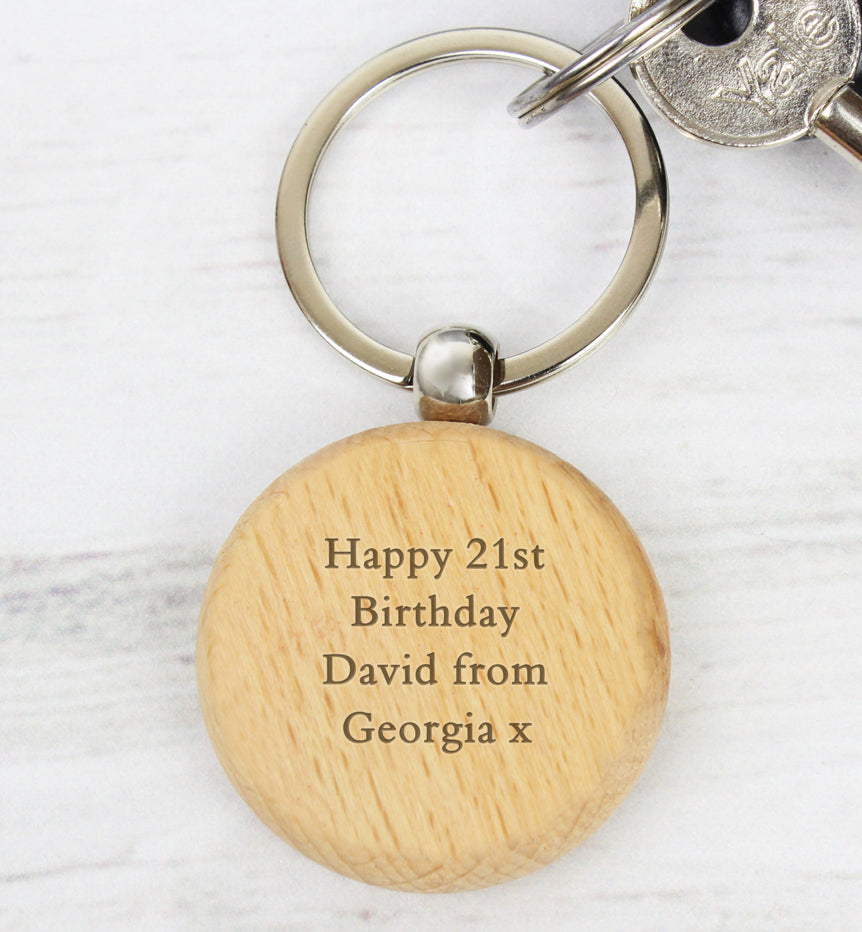 Personalised Wooden Keyring