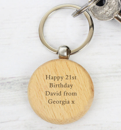 Personalised Wooden Keyring
