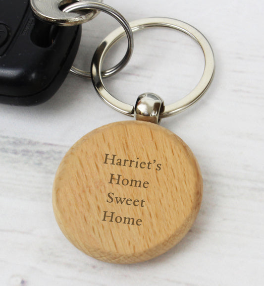 Personalised Wooden Keyring