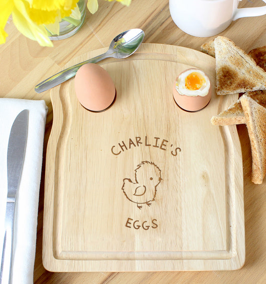 Personalised Chick Egg & Toast Board