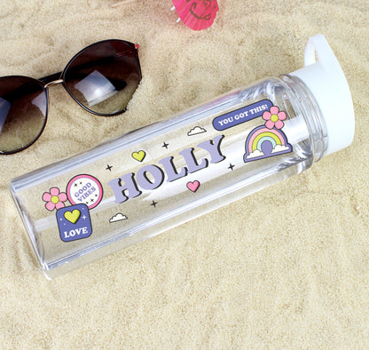 Personalised Good Vibes Water Bottle