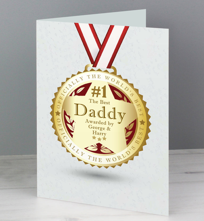 Personalised Number 1 Medal Card
