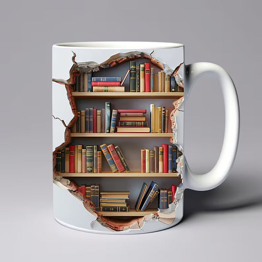 3D Book Shelf Mug