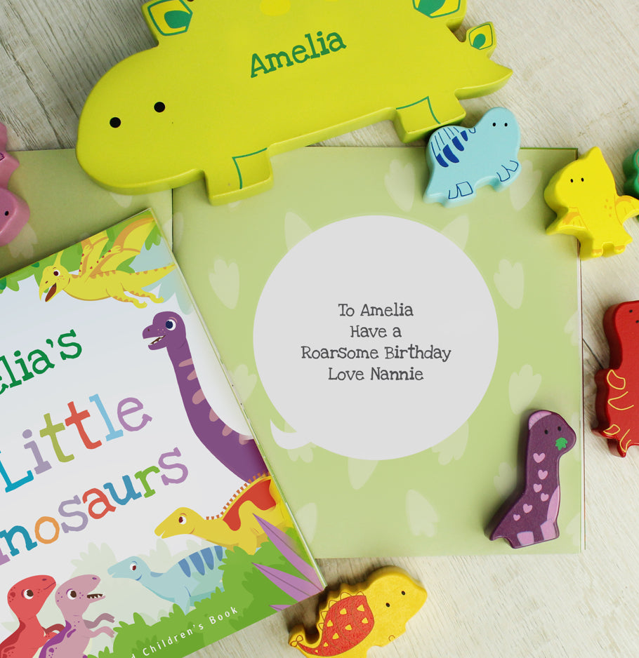 Personalised Dinosaur Book & Stacking Toy