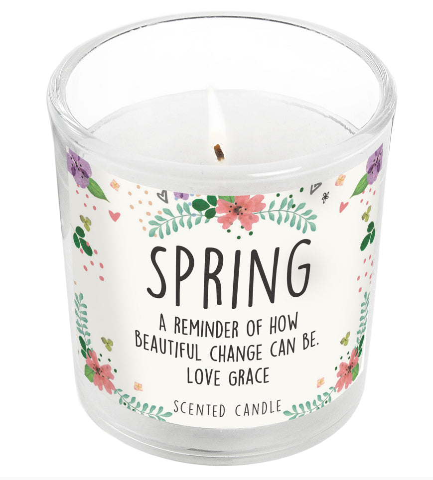 Personalised Floral Scented Jar Candle