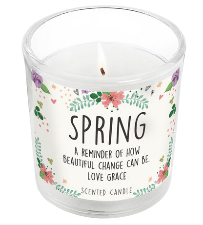 Personalised Floral Scented Jar Candle