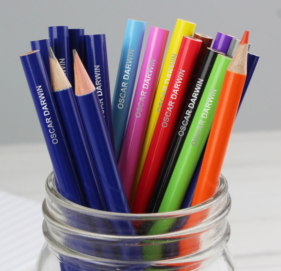 Personalised Pack of 20 HB Pencils & Colouring Pencils