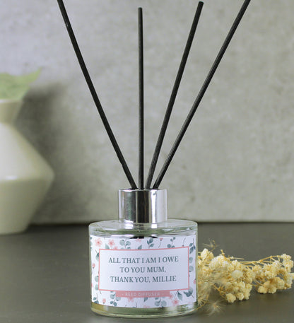 Personalised Floral Reed Diffuser