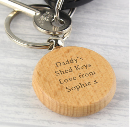 Personalised Wooden Keyring
