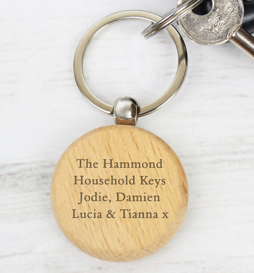 Personalised Wooden Keyring