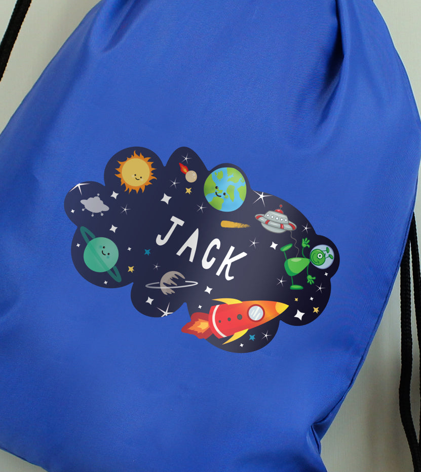 Personalised Space Blue Kit Bag