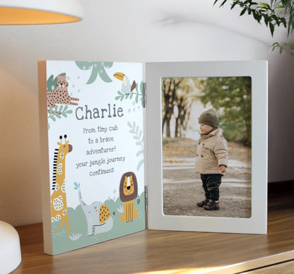 Personalised Animals Wooden Hinged 6x4 Photo Frame