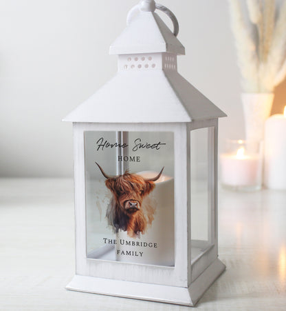Personalised Highland Cow LED Lantern