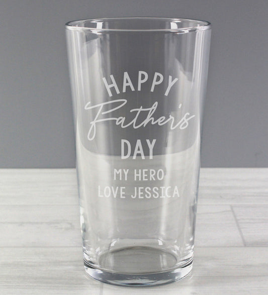 Personalised Father's Day Pint Glass