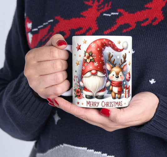 Merry Christmas Gonk and Reindeer Mug
