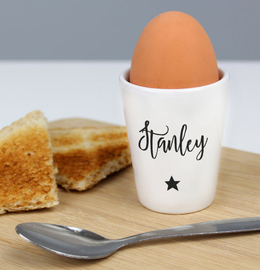 Personalised Star Name Only Egg Cup