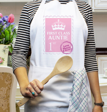 Personalised Pink 1st Class Apron