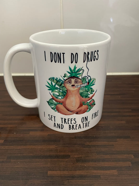 I Don’t Do Drugs Sloth Mug