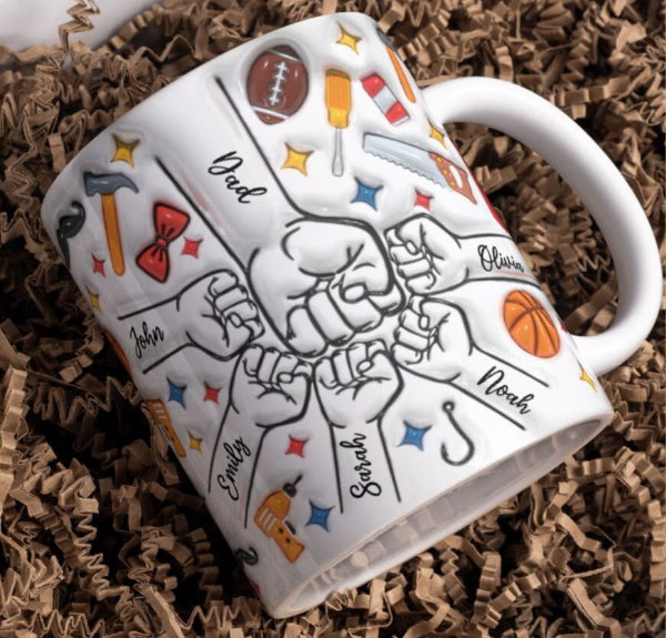 Personalised Fist Bump Mug