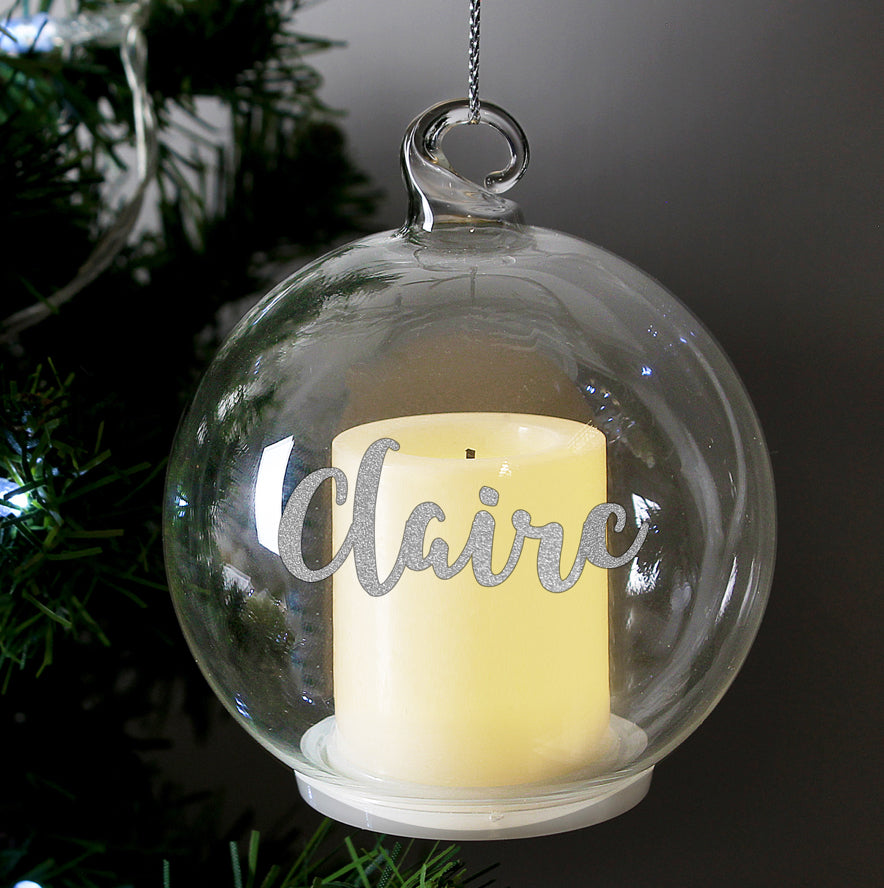 Personalised Christmas LED Candle Bauble