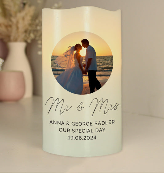 Personalised Photo Upload LED Candle