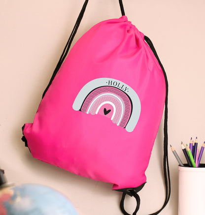 Personalised Rainbow Pink Kit Bag