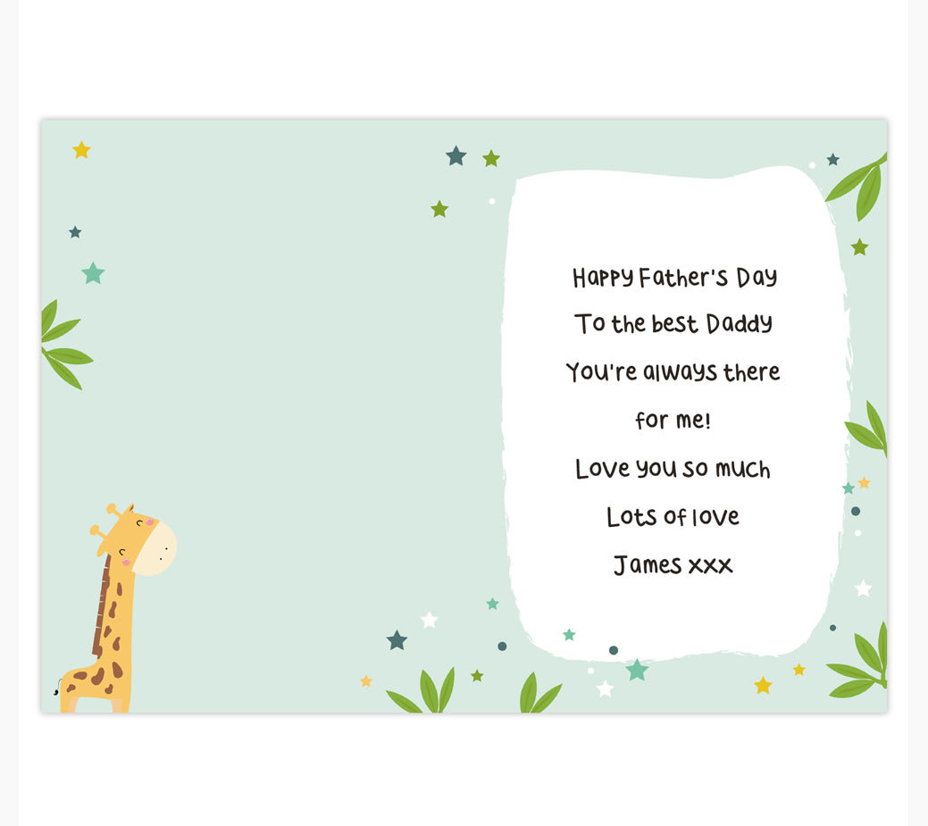 Personalised Look Up To You Giraffe Card