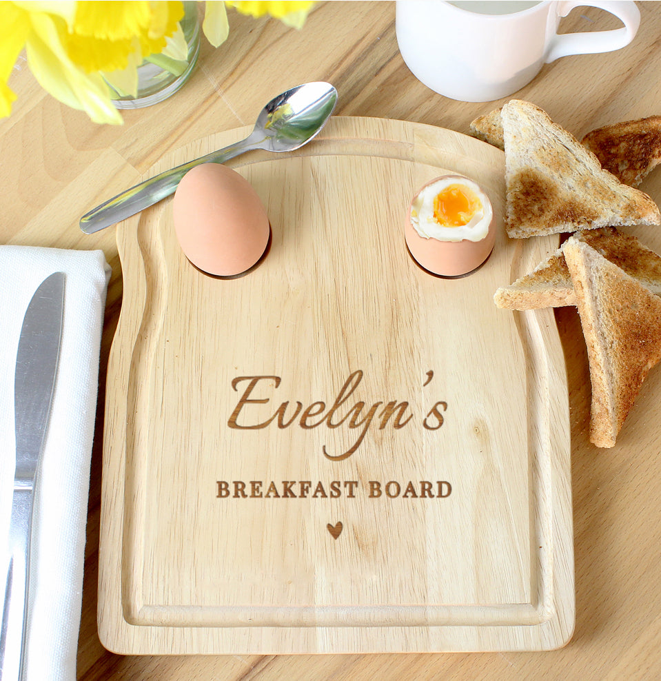 Personalised Heart Egg & Toast Board