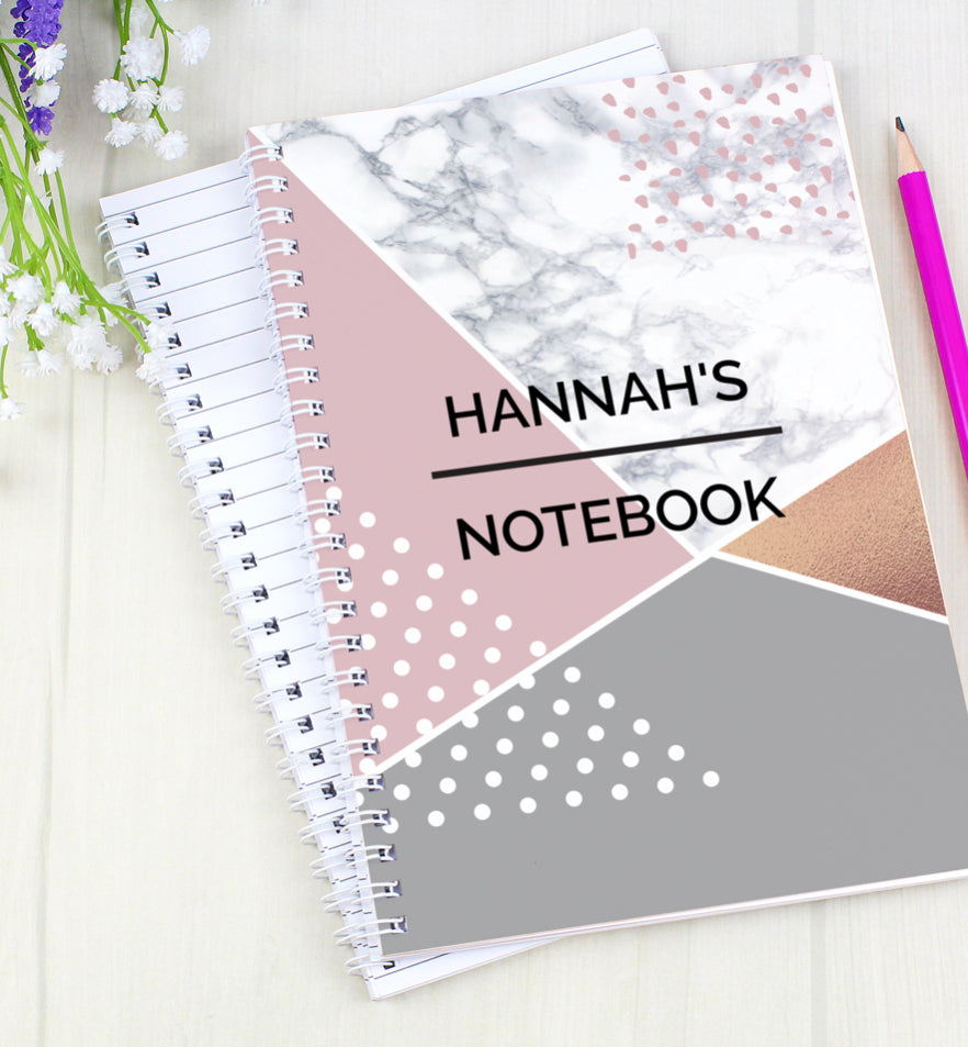 Personalised Geometric A5 Notebook