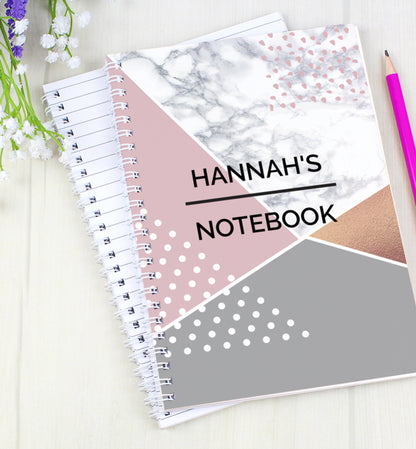Personalised Geometric A5 Notebook