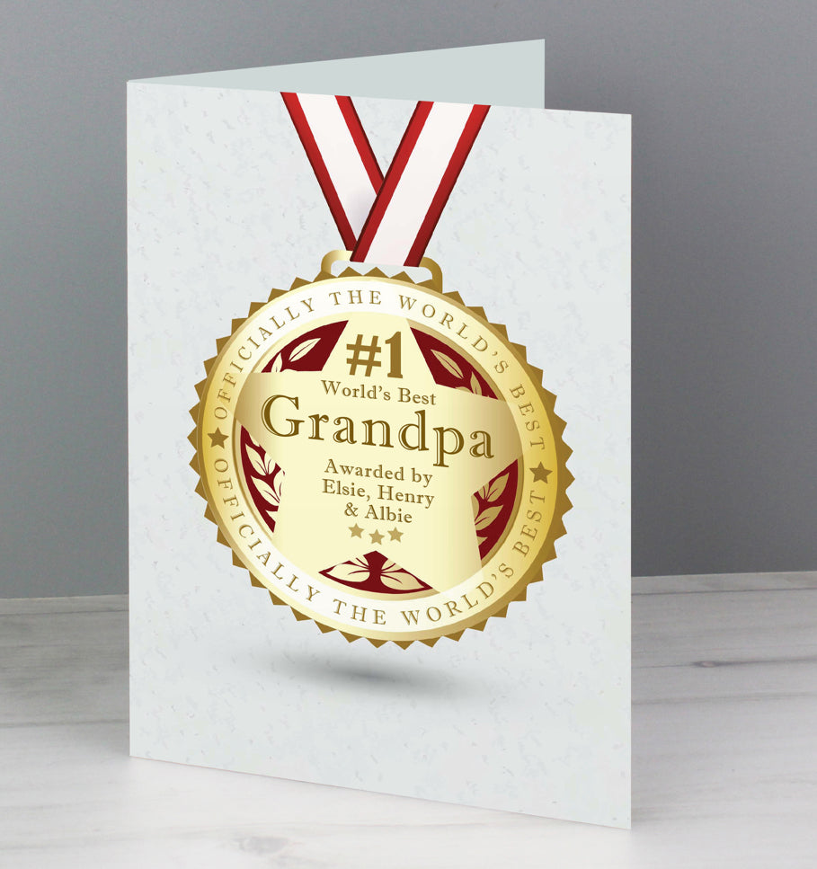 Personalised Number 1 Medal Card
