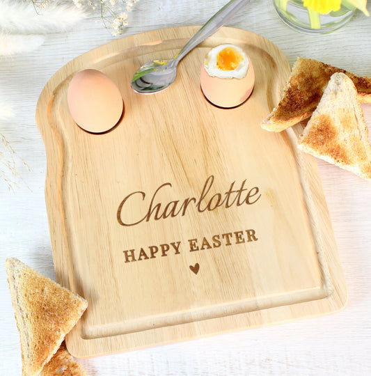Personalised Heart Egg & Toast Board