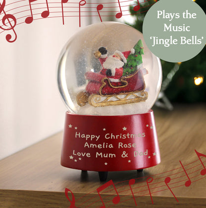 Personalised Message Musical Santa Globe