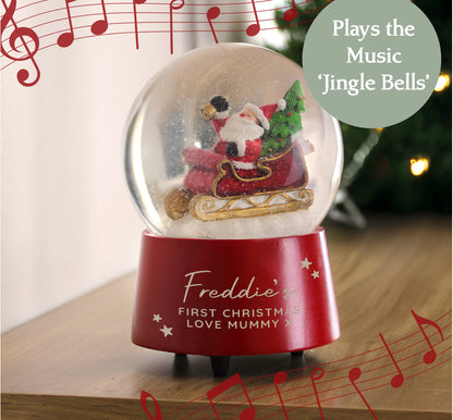 Personalised Musical Santa Globe