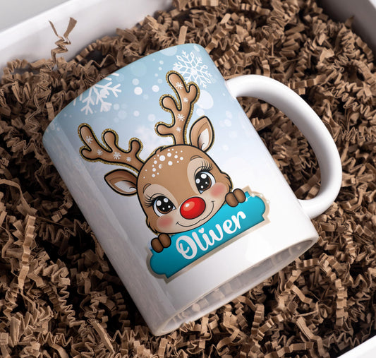 Personalised Reindeer Mug