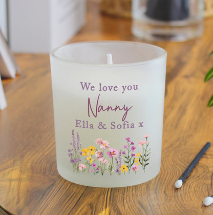 Personalised Wild Flower Jar Candle