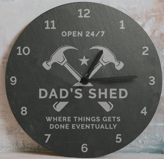 Personalised Tools Slate Clock