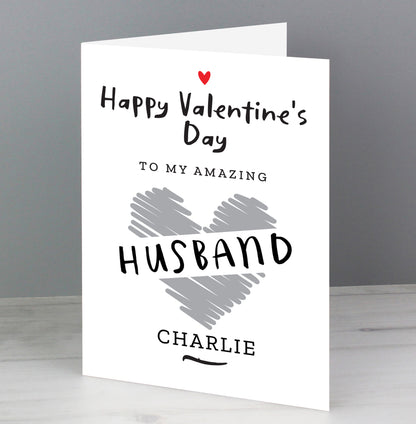 Personalised Happy Valentine's Day Card