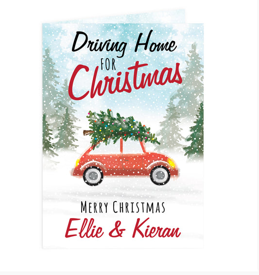 Personalised 'Driving Home For Christmas'' Card