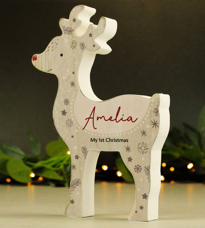 Personalised Red Nosed Reindeer Ornament