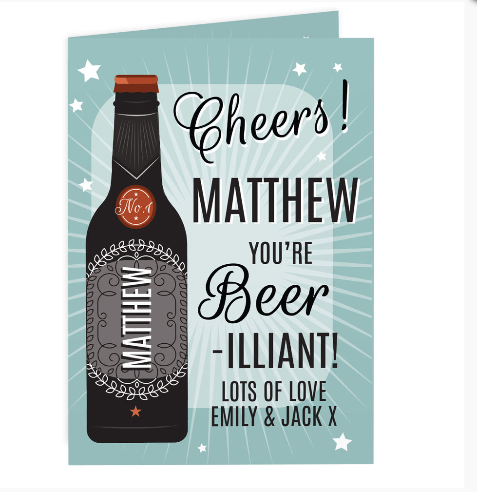 Personalised Beer-illiant Card